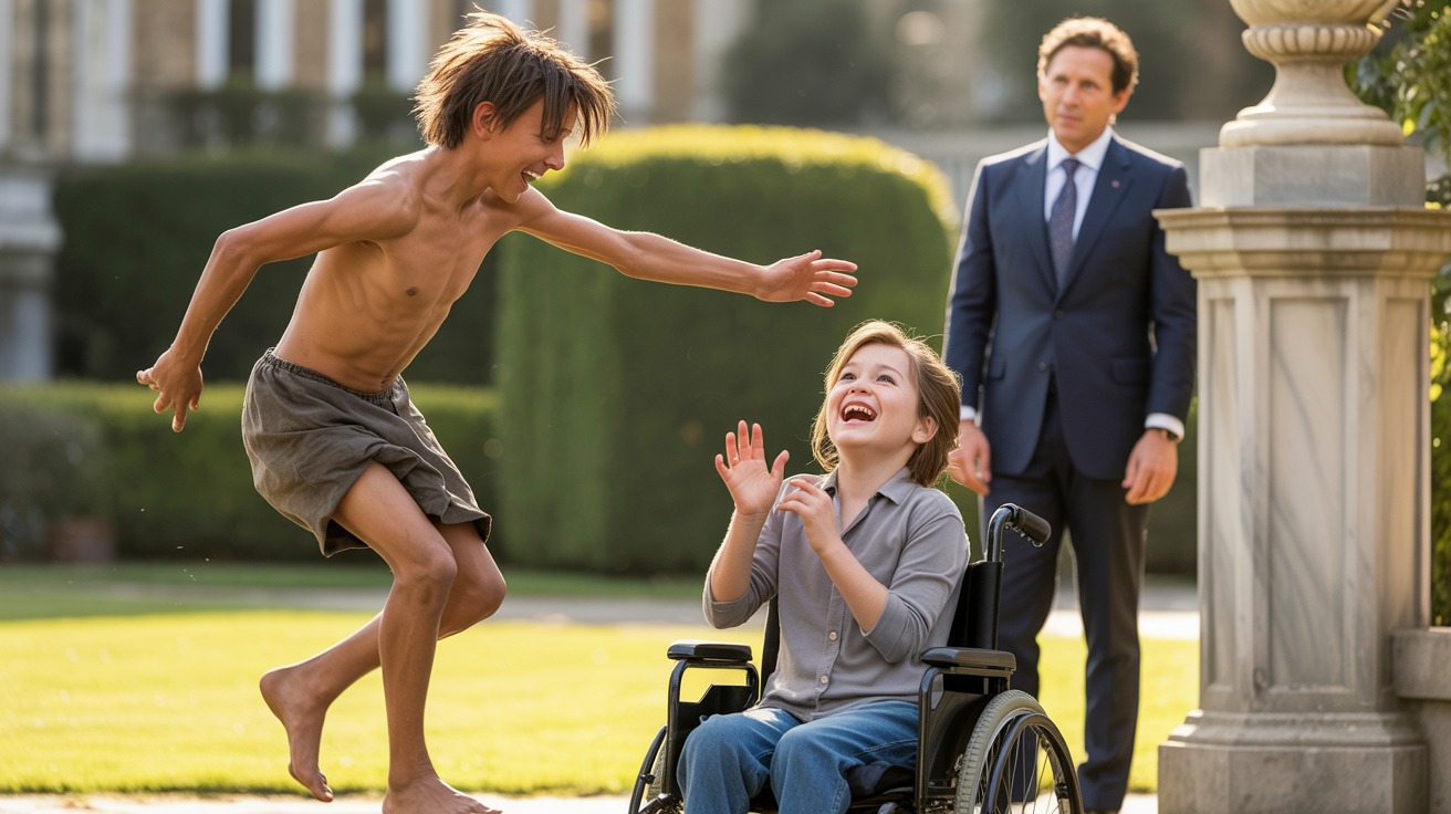 Billionaire Finds Homeless Boy Dancing for His Paralyzed Daughter… What Happens Next Will Shock You!
