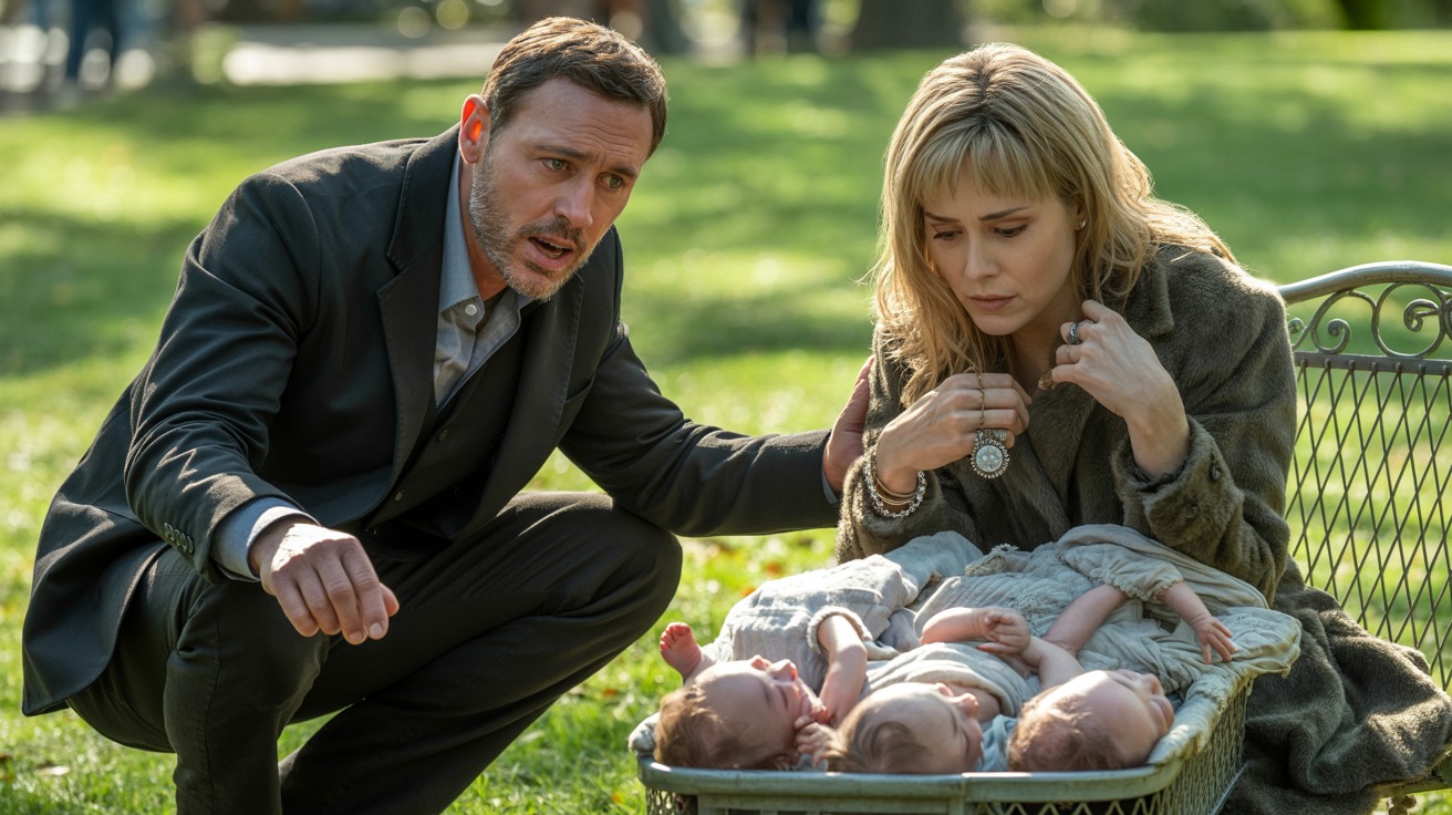 He Found Her Fainted with Triplets in the Park – What Happened Next Will Shock You!”