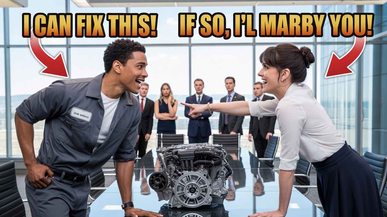 CEO Woman Laughs at Black Mechanic: “Fix This Engine and I’ll Marry You” – Then He Succeeds