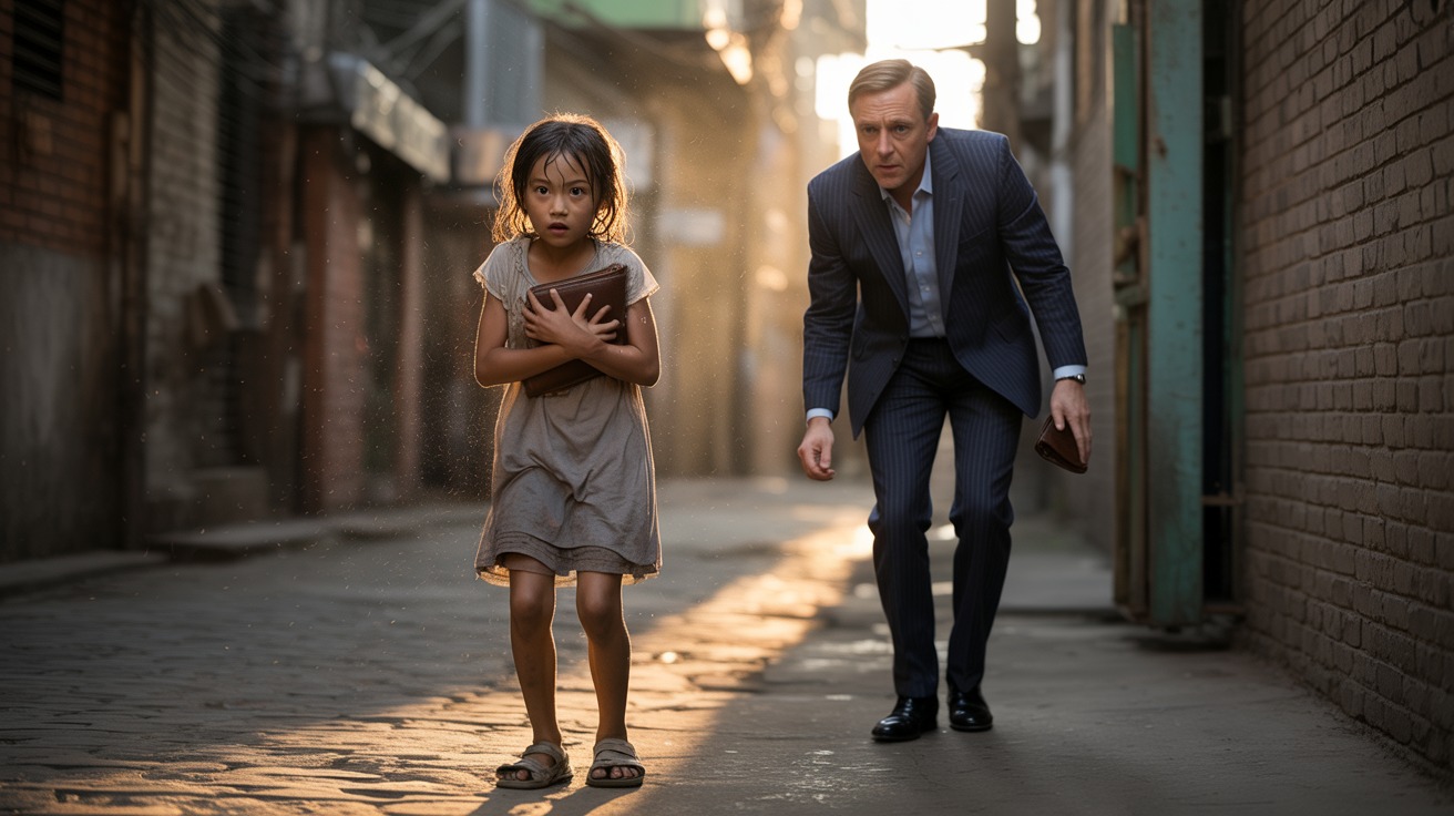 Billionaire Chases a Poor Girl Who Stole His Wallet… But the Truth She Reveals Shatters Him