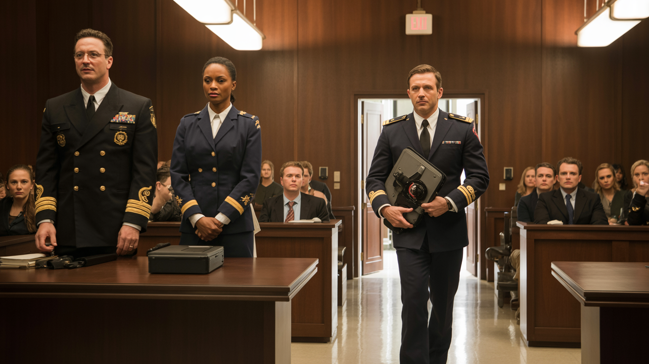 Corrupt Cop Arrests Two Navy SEALs, Panics When Their Admiral Enters The Courtroom