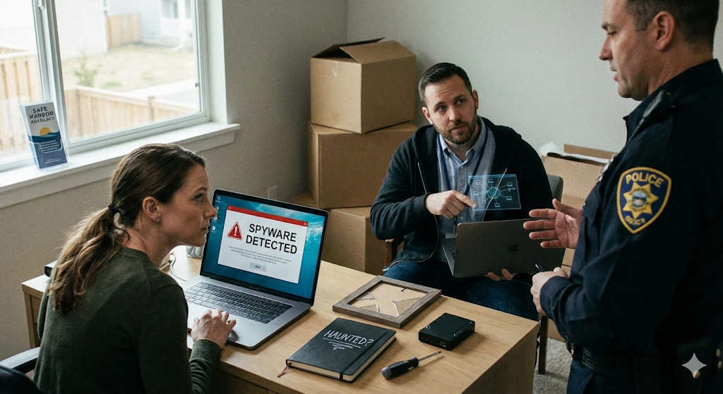 I think my evil ex is haunting me.