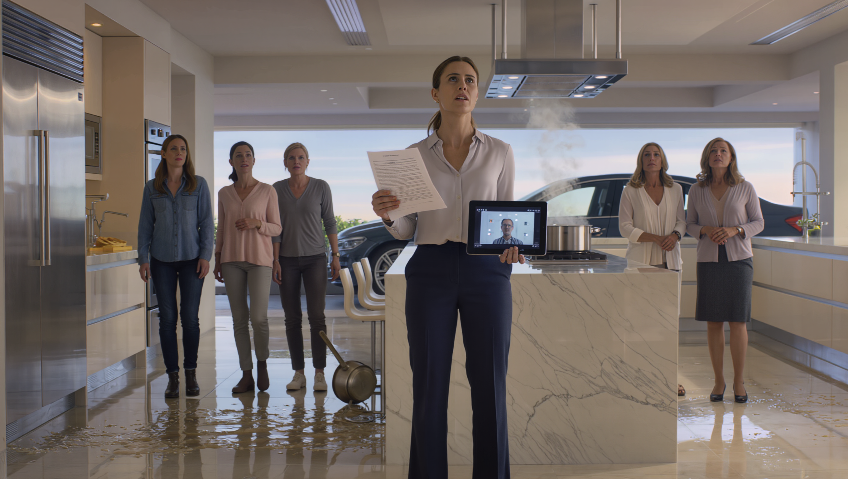 At my birthday party, my sister scalded me with boiling water from the pot.